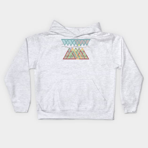 Abstract Mountain Sunset T-Shirt Kids Hoodie by DISmithArt